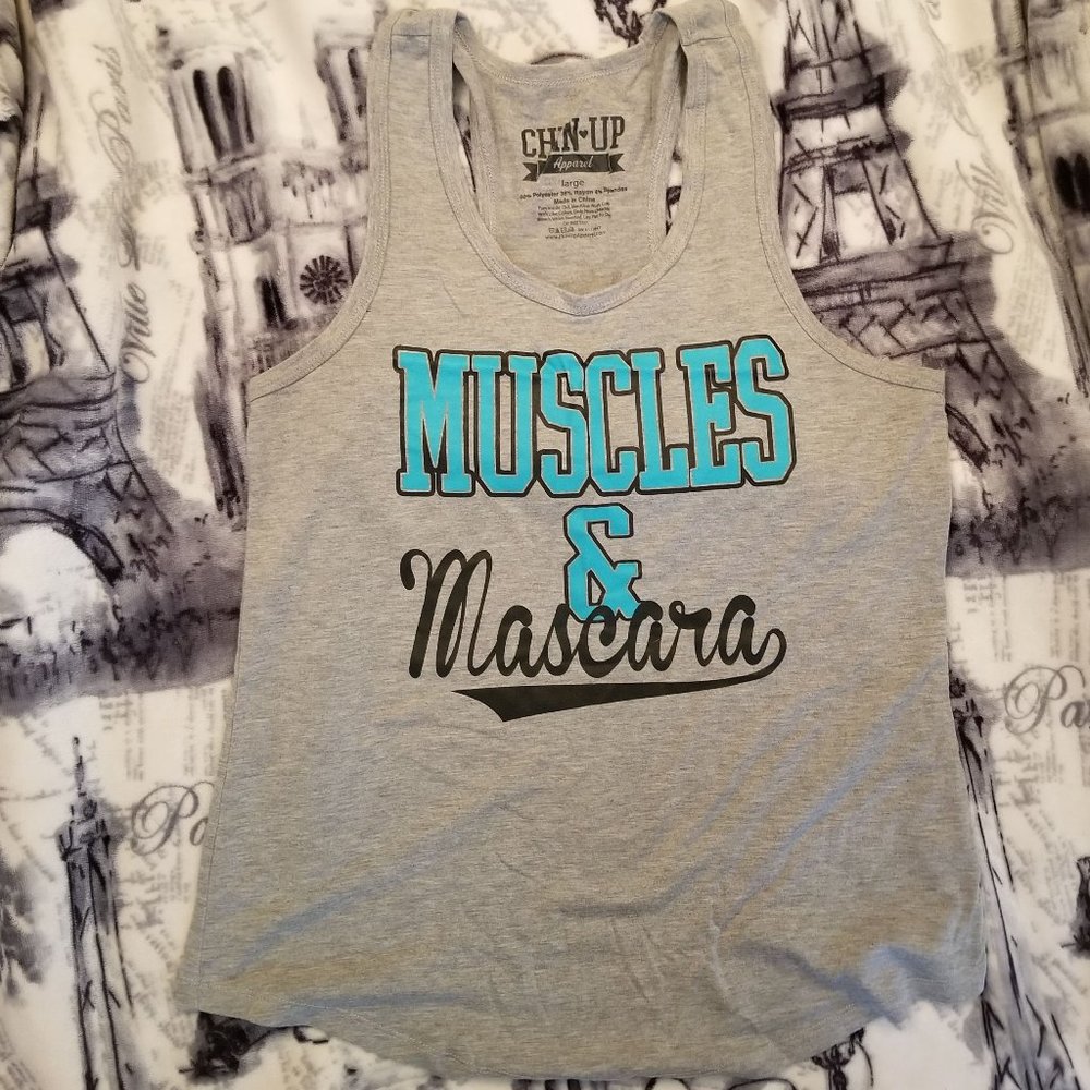 Chin Up Apparel Muscles and Mascara Racerback